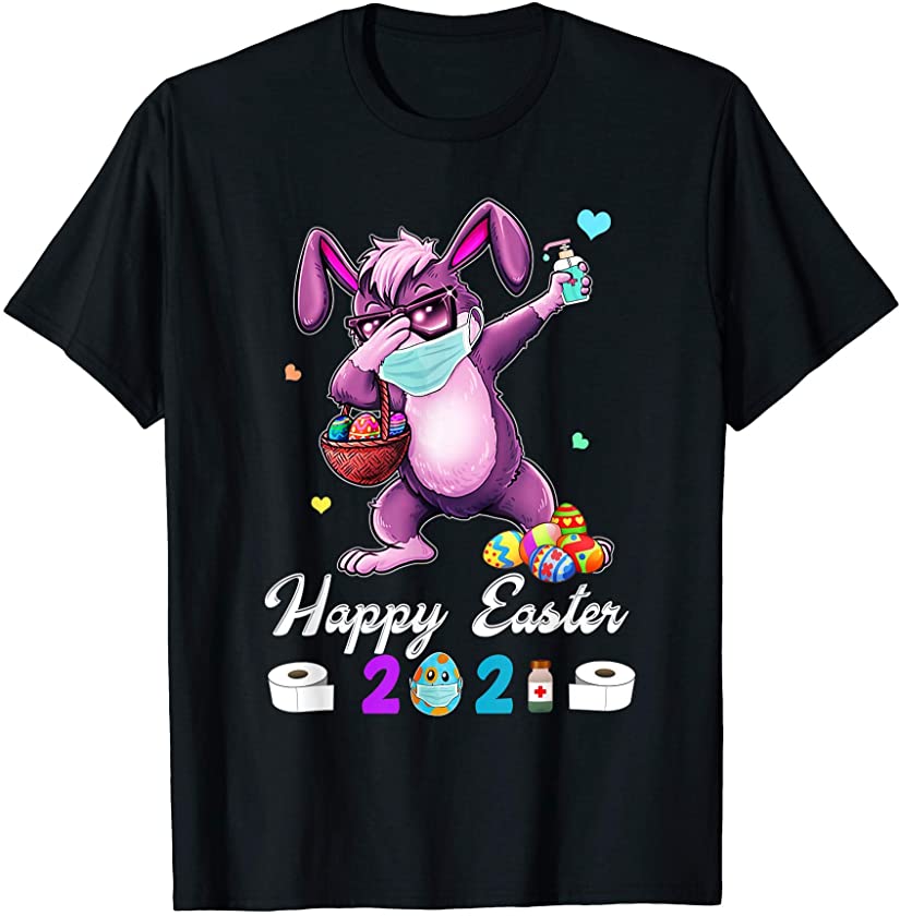 Dabbing Rabbit Easter Day Funny Boys Girls Kids Dab T-Shirt