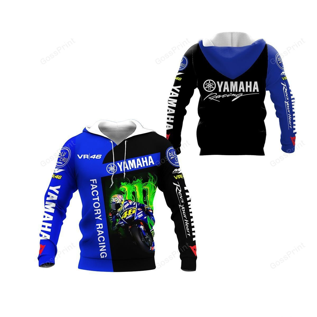 3D All Over Yamaha Racing Shirts Ver 21