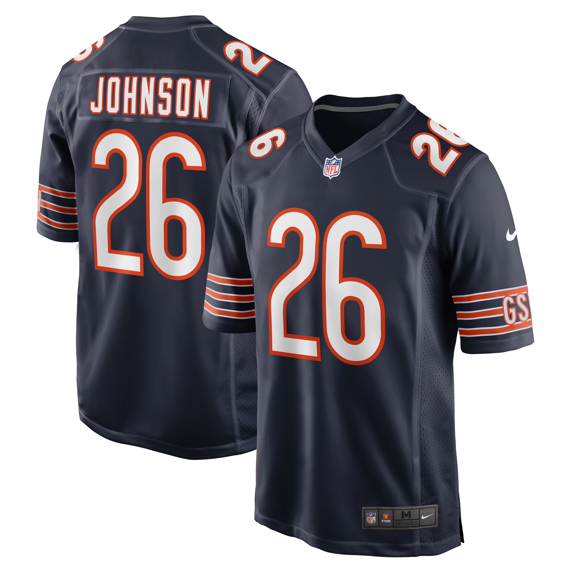 Quindell Johnson Chicago Bears Team Game Jersey – Navy