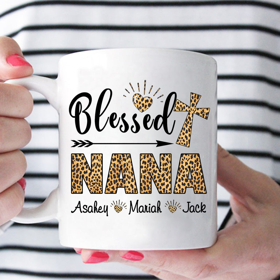 Blessed Nana – Leopard Skin | Personalized Mug