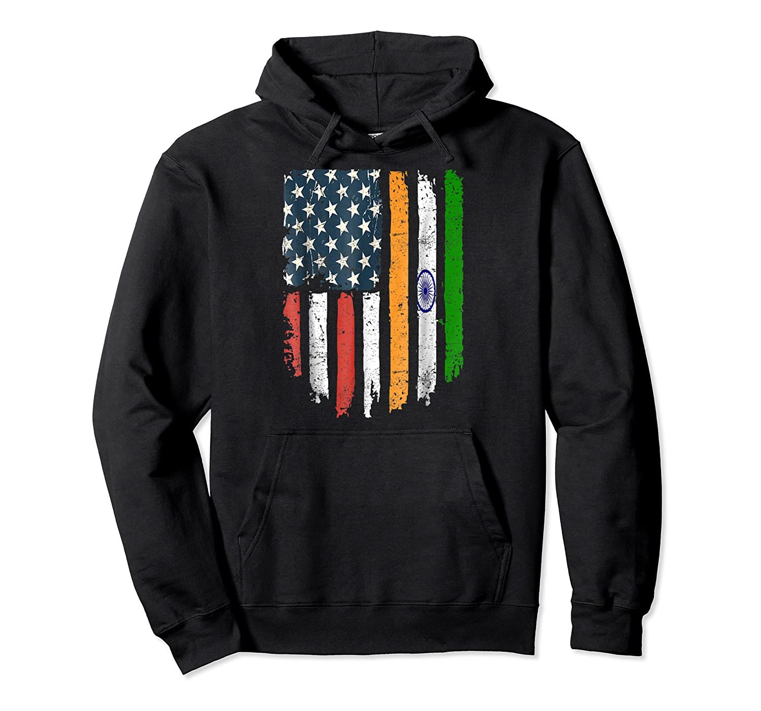 Indian American Flag India USA Hearts Patriot Pullover Hoodie, T-Shirt, Sweatshirt