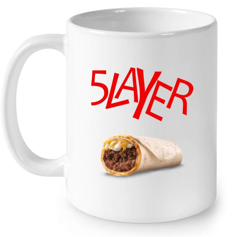 5 Layer Tacos Funny – Full-Wrap Coffee White Mug