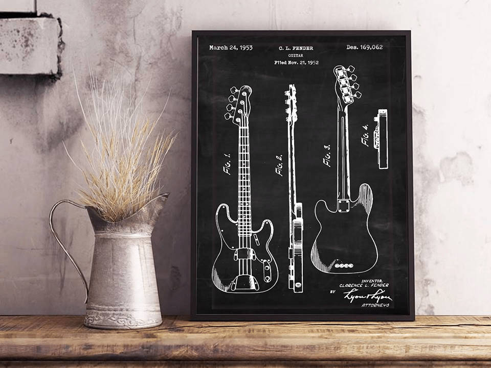 Fender Telecaster For Men And Women Home Living Room Wall Decor Vertical Poster Canvas