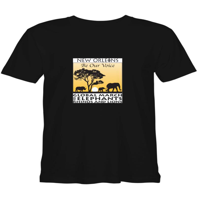 Global March For Elephants Rhinos And Lions New Orlean Be Our Voice New Orleans T shirts (Hoodies, Sweatshirts) on sales