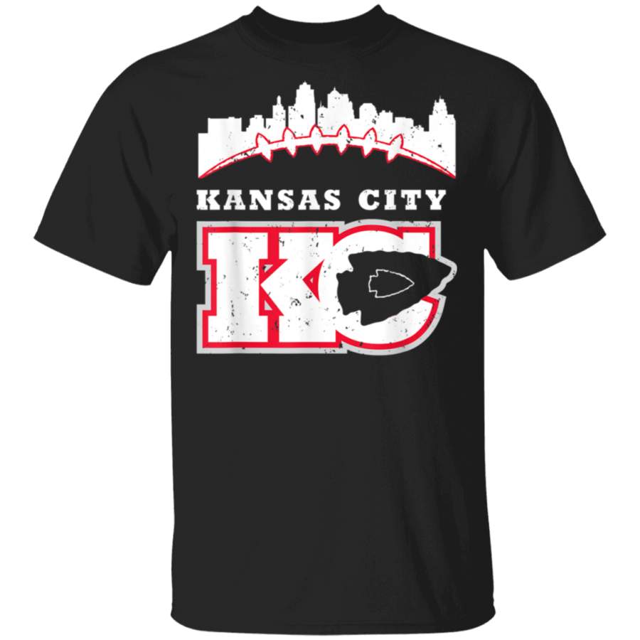 Kansas City Pigskin Skyline Football Sports Novelty TShirt