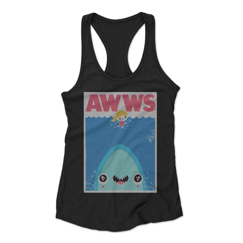 Awwws Cute Baby Shark Jaws Woman’s Racerback Tank Top