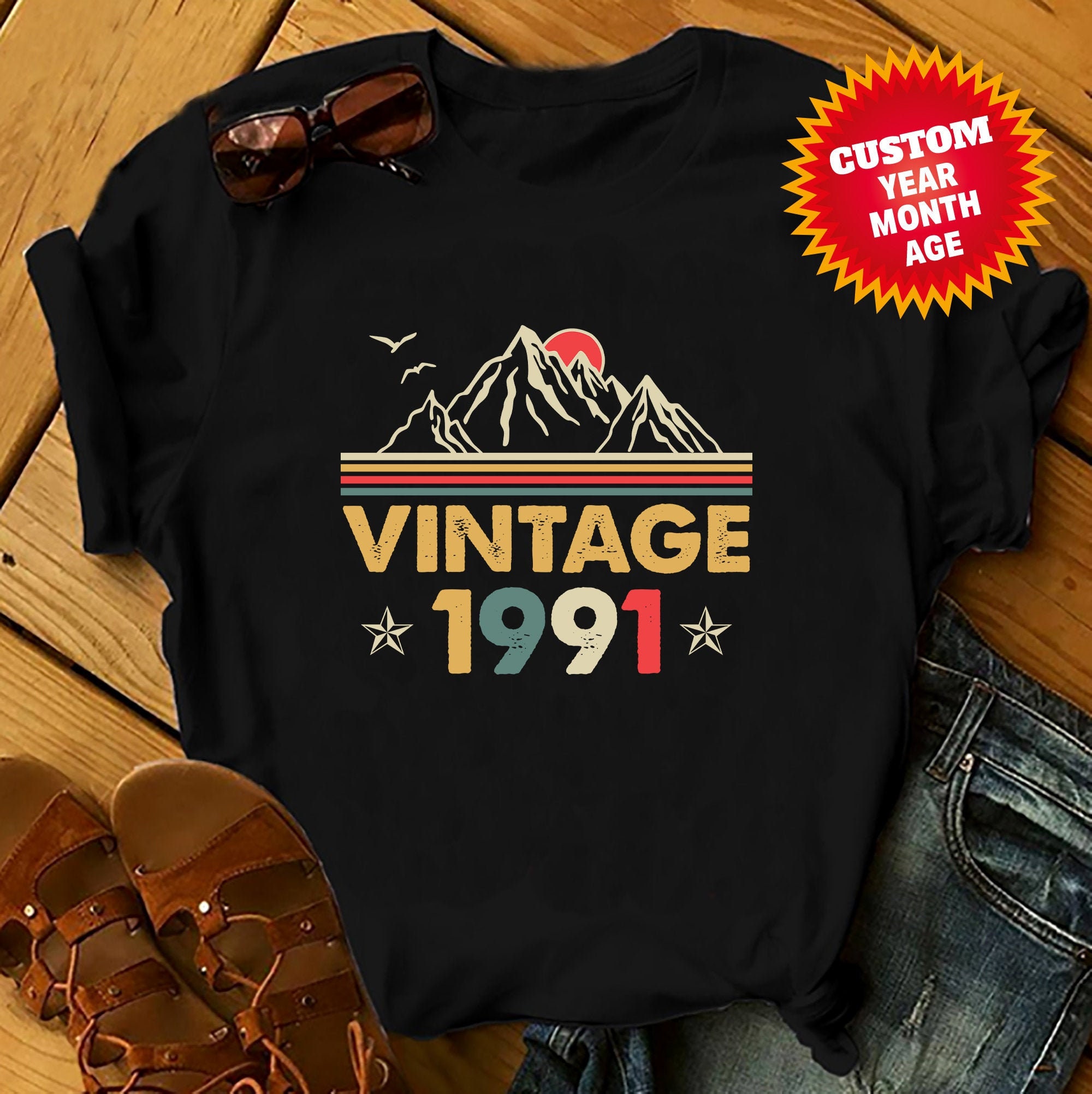 Vintage Shirts Women, Birthday T Shirts, Summer Tops, Beach T Shirts