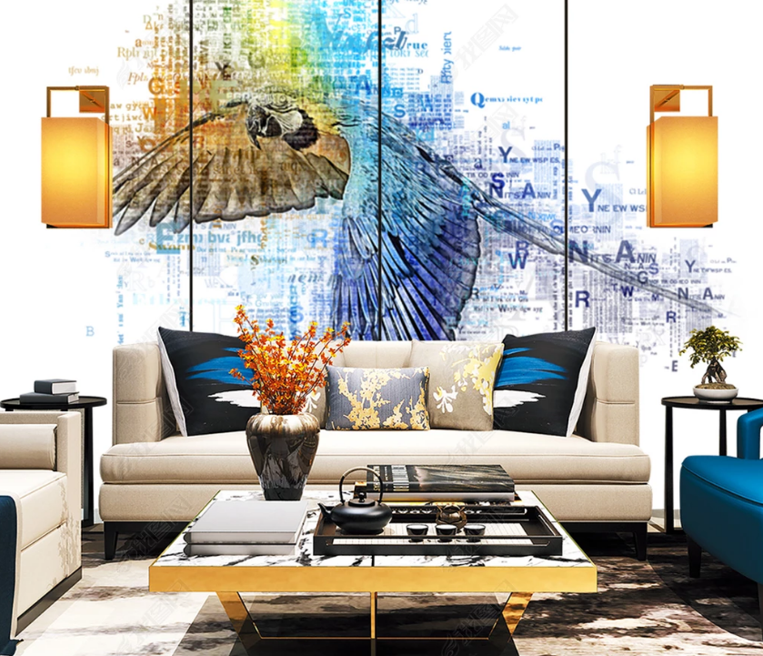 3D Retro Animal Eagle Wall Mural Wallpaper Lqh 158