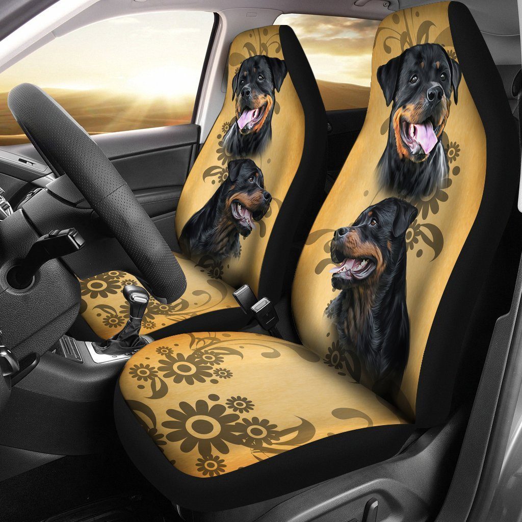 Vintage Rottweiler Car Seat Covers | Dog Car Seat Covers Set Of 2