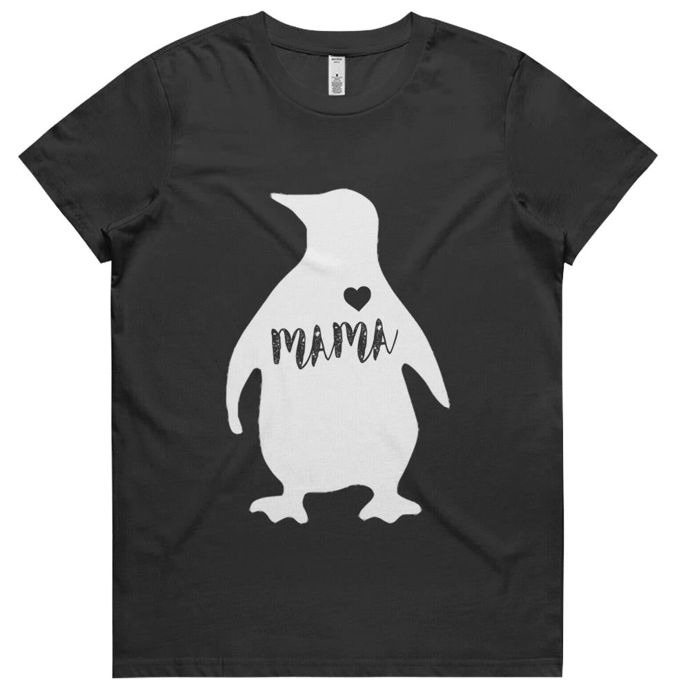 Mama Penguin Shirt – Cute Mothers Day  For Mom Womens Tshirts