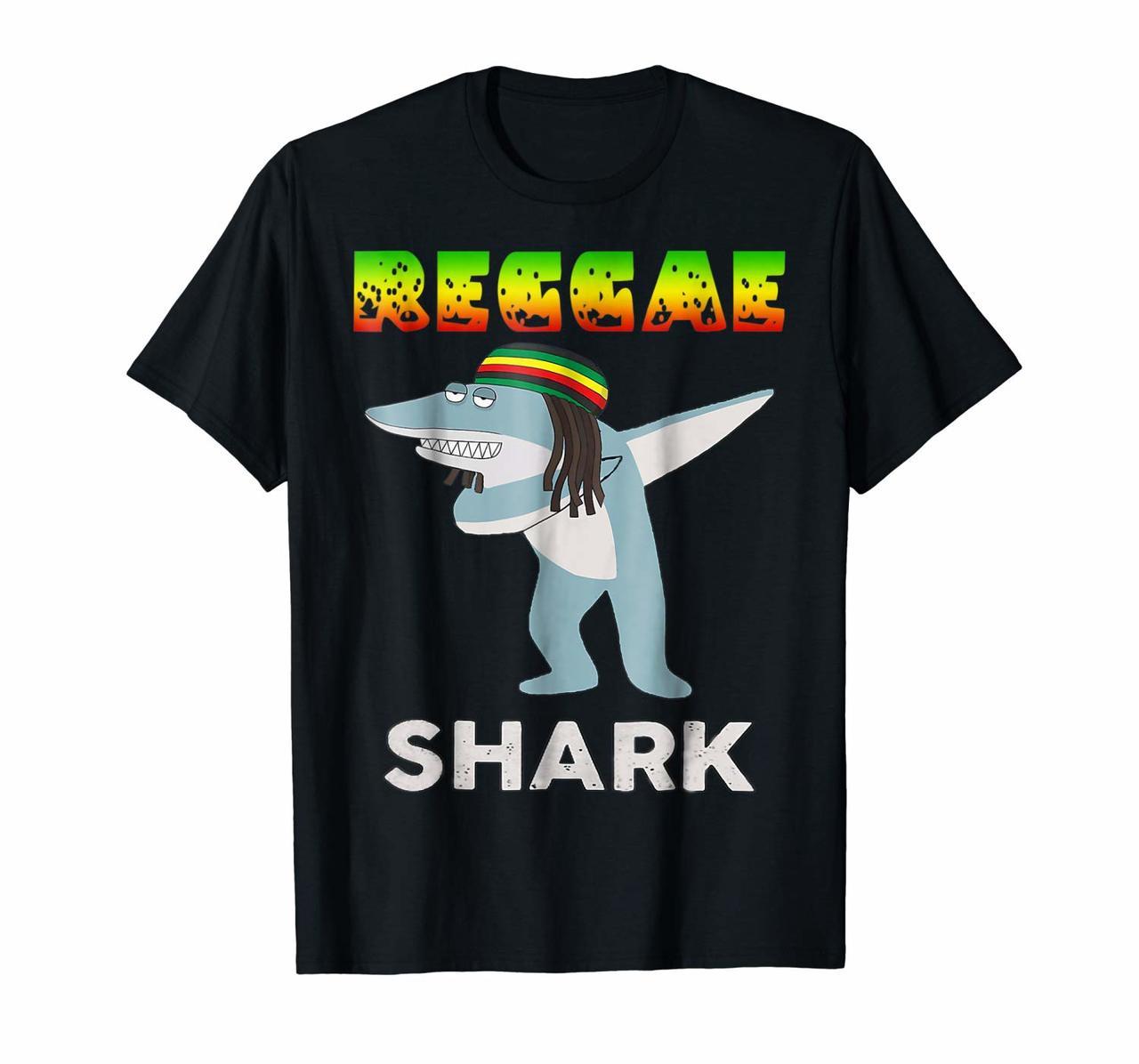 Dabbing Reggae Shark T-Shirt Fathers Day T Shirt