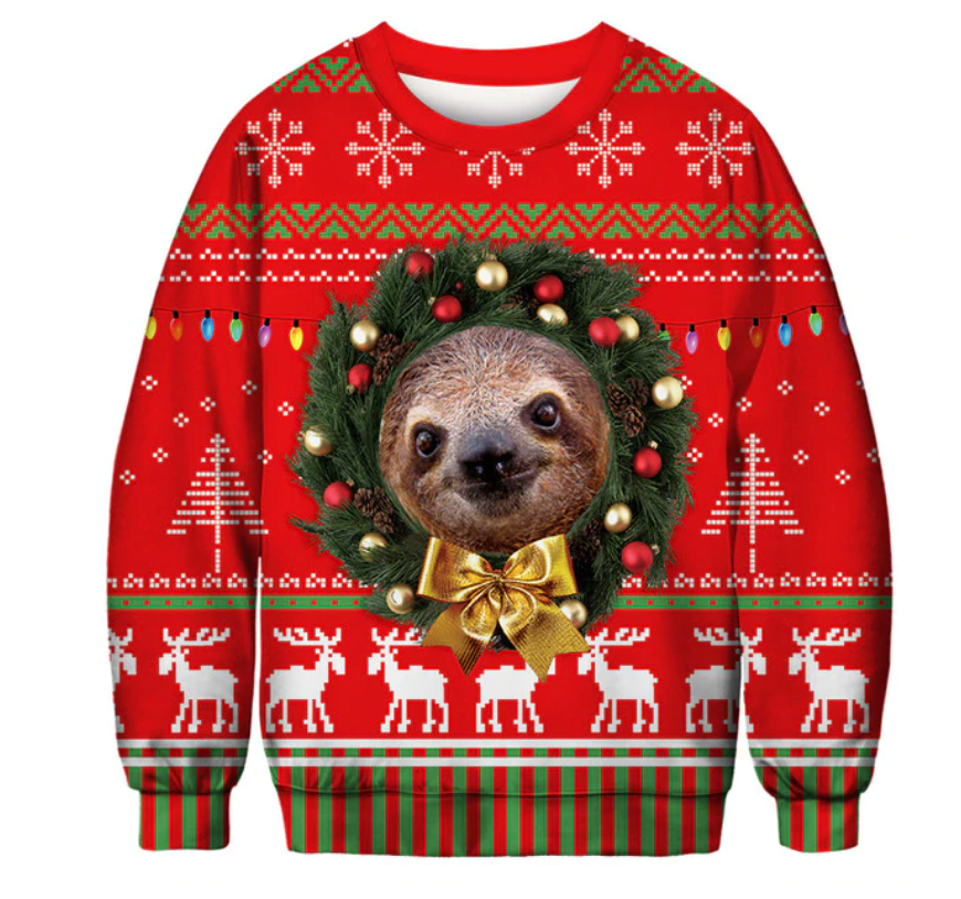 Sloth Ugly Christmas Sweater | For Men & Women | Adult | Us6258