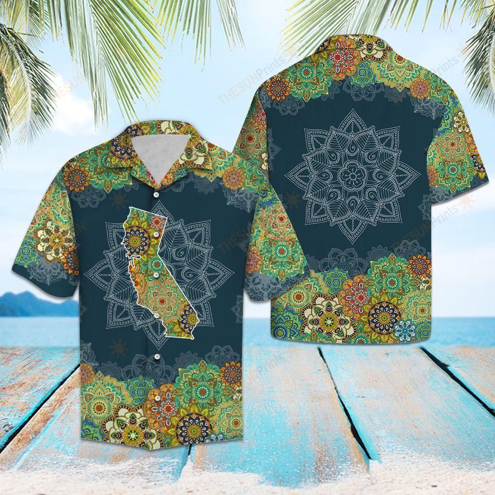 California Floral Mandala Hawaiian Shirt Ha91645