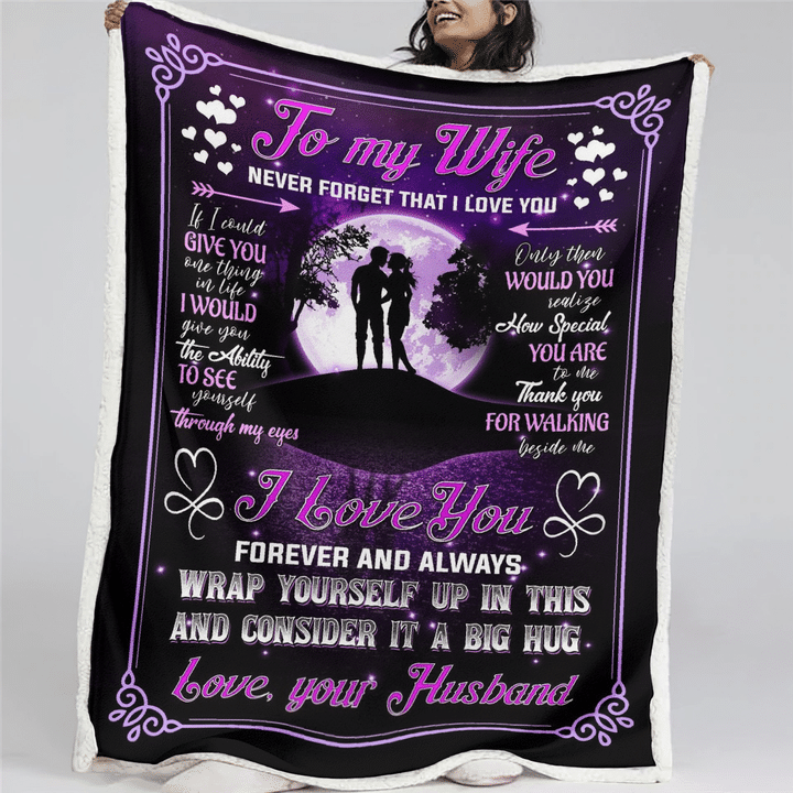 To My Wife I Could Give You Anything In Life Fleece Blanket Gift For Family, Birthday, Wife, Husband To Wife Gift Home Decor Bedding Couch Sofa Soft And Comfv