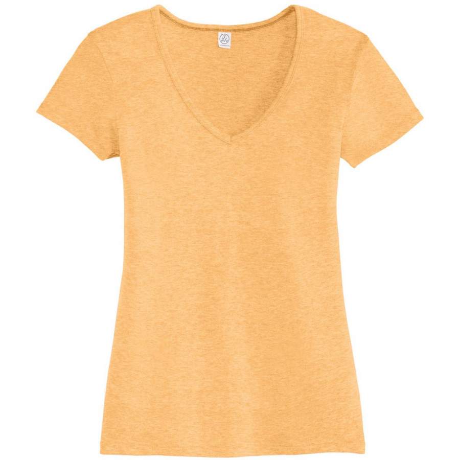 Alternative Apparel Women’s Maize The Keepsake V-Neck Vintage 50/50 Tee