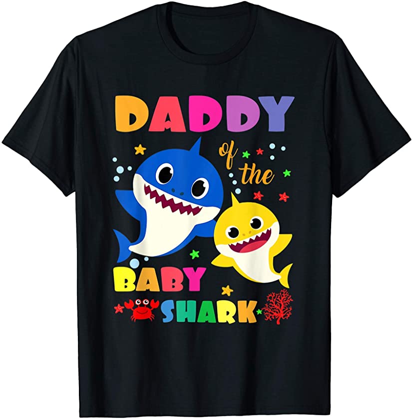 Daddy Of The Baby Shark Birthday Daddy Shark T-Shirt