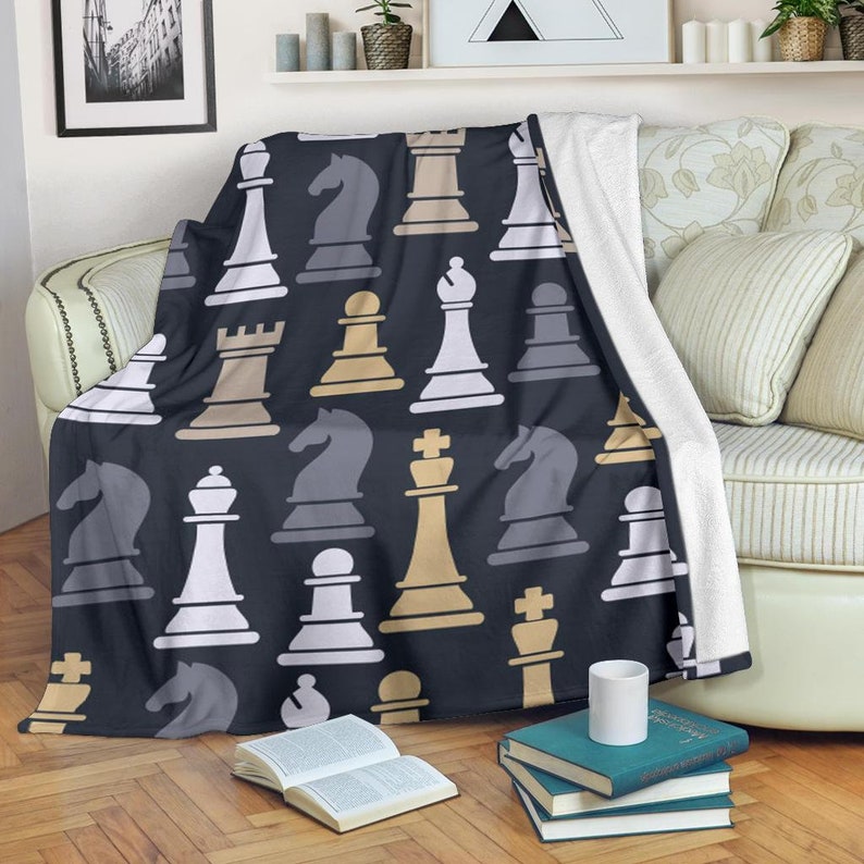 Chess Blanket, Chess Throw Blanket, Chess Fleece Blanket, Chess Cozy Blanket, Chess Adult Blanket, Chess Kid Blanket, Fleece Blanket, Sherpa Blanket