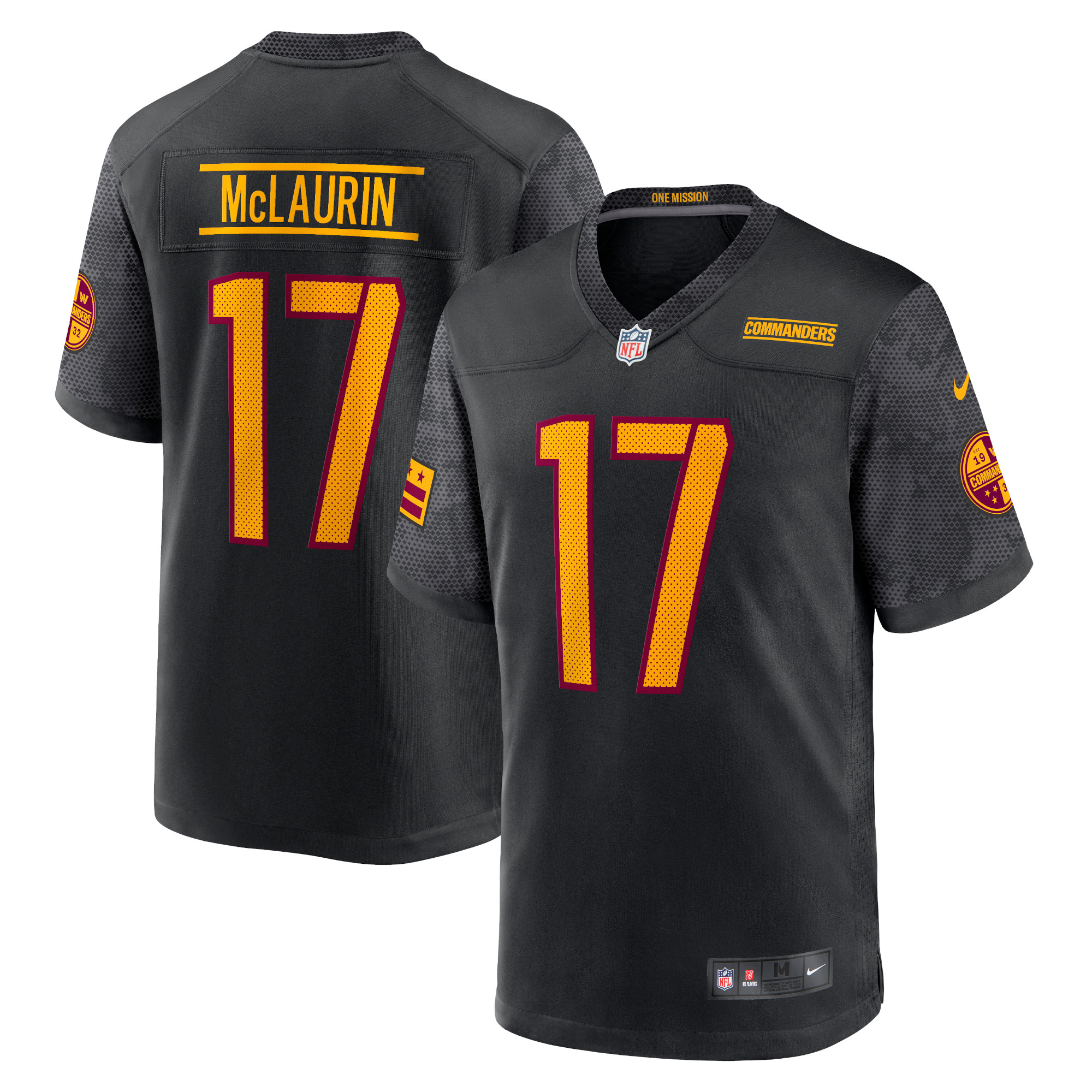 Terry McLaurin Washington Commanders Alternate Game Player Jersey – Black