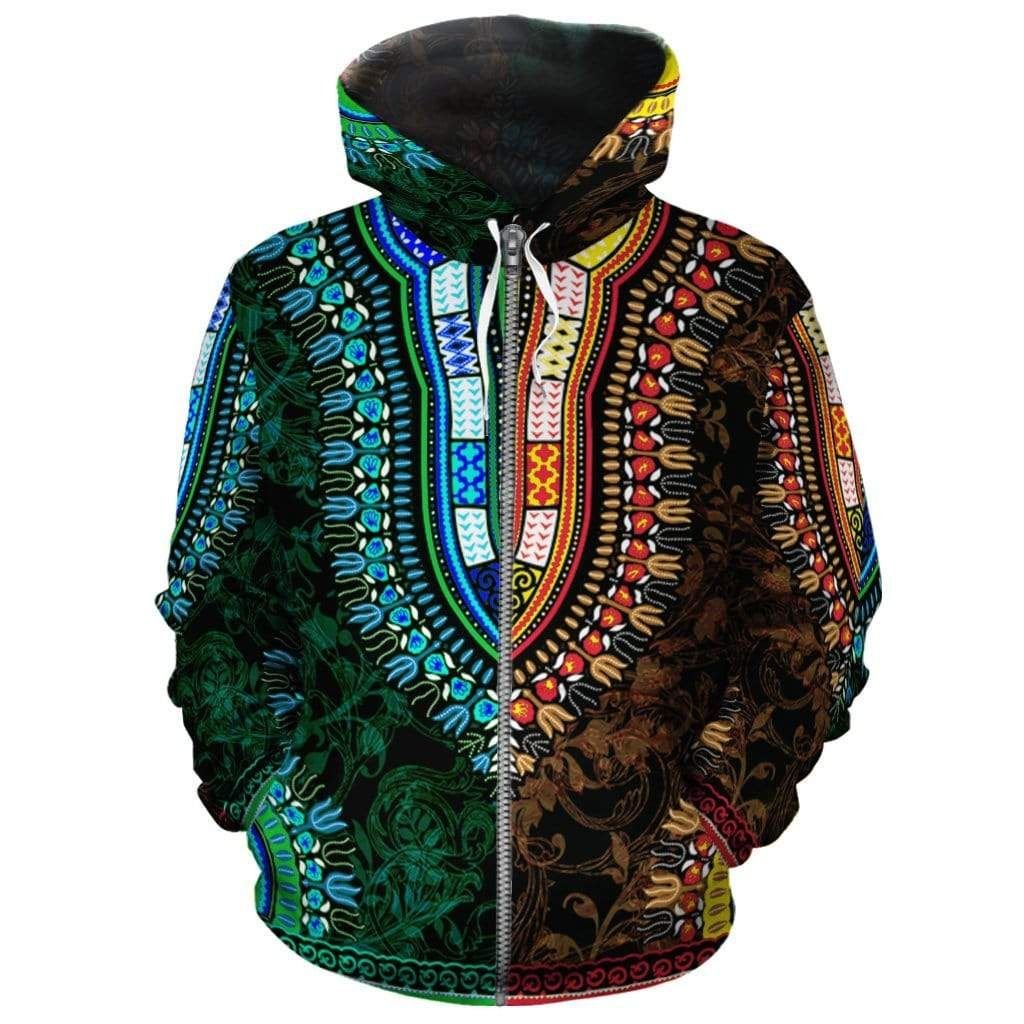 Forbescloth Hoodie – Dashiki Royal Zip Hoodie J7