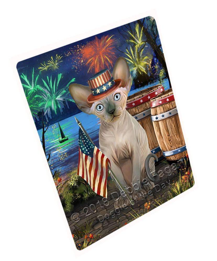 4Th Of July Independence Day Firework Sphynx Cat Blanket Blnkt104079