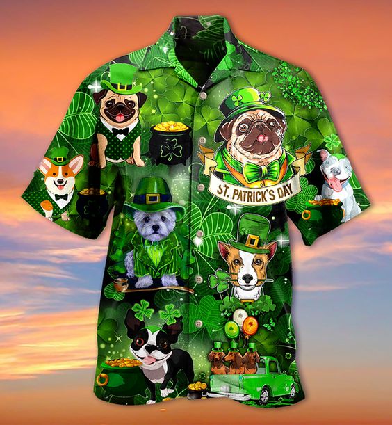 Dogs Love Irish Aloha Hawaii Shirts For Men Women Ha19736