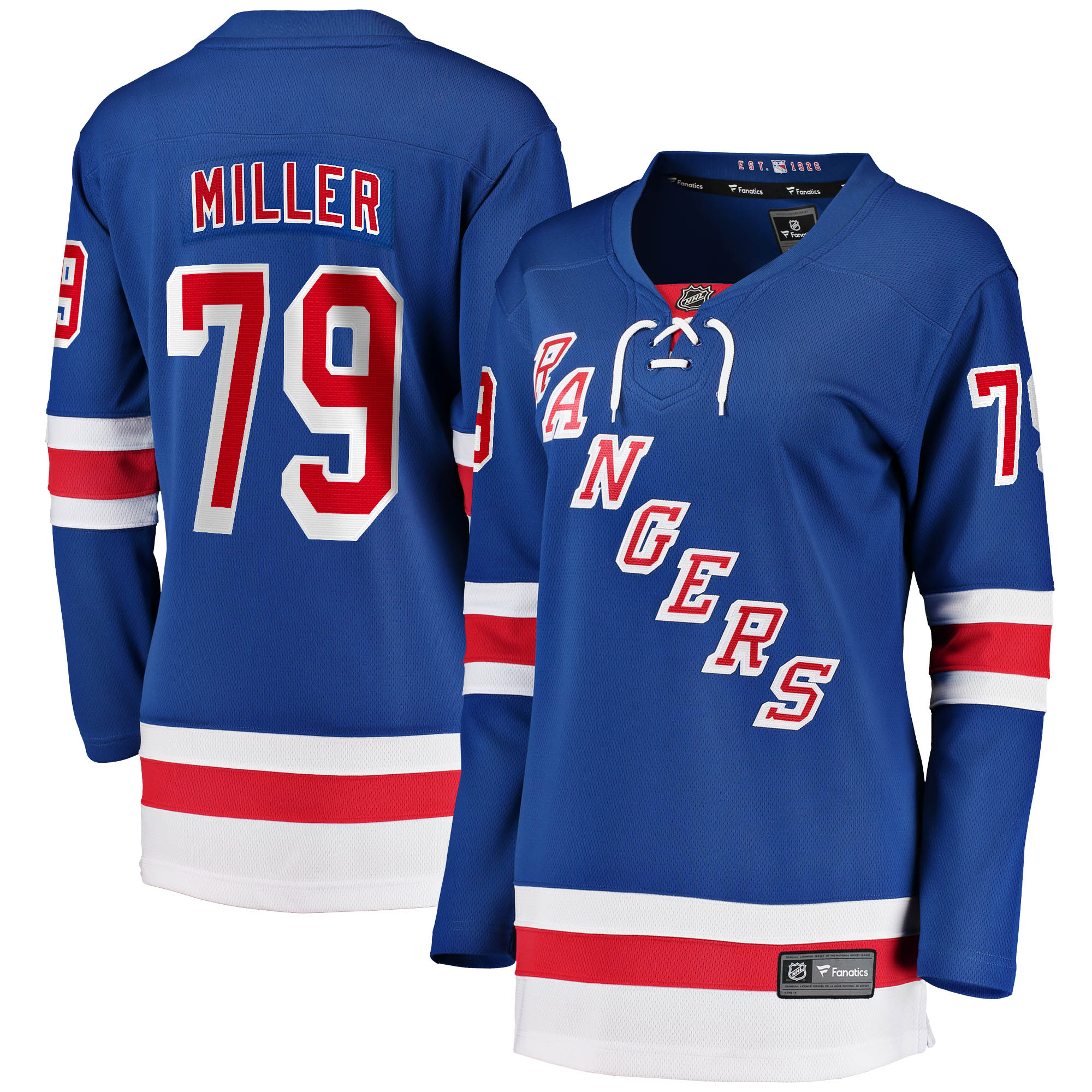 Women's New York Rangers K'Andre Miller Blue 2017/18 Home Breakaway Jersey