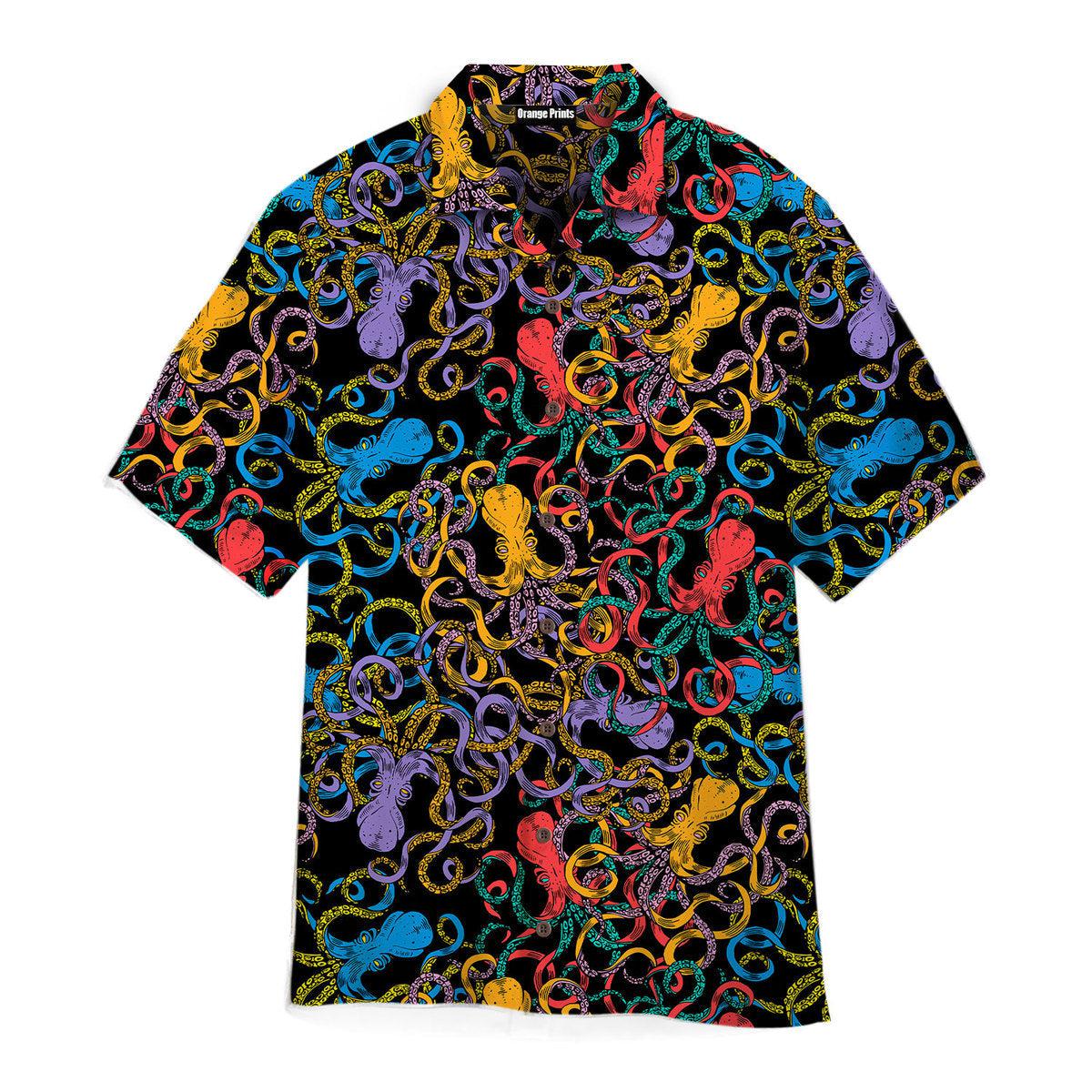 Neon Octopus Hawaii Shirt For Men Women Ha27982