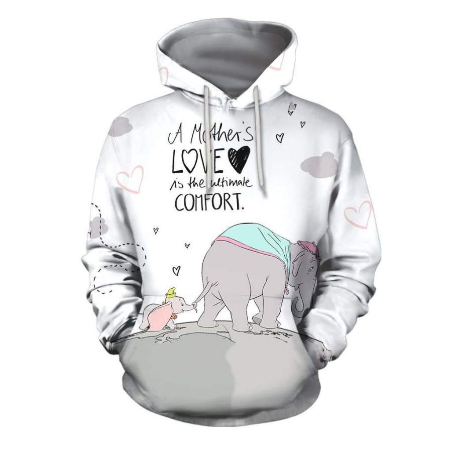 3D All Over Print Love Mother Elephant Shirt and short for man and women PL230304