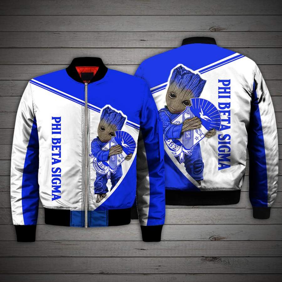 3D ALL OVER PHI BETA SIGMA BOMBER JACKET 14112019