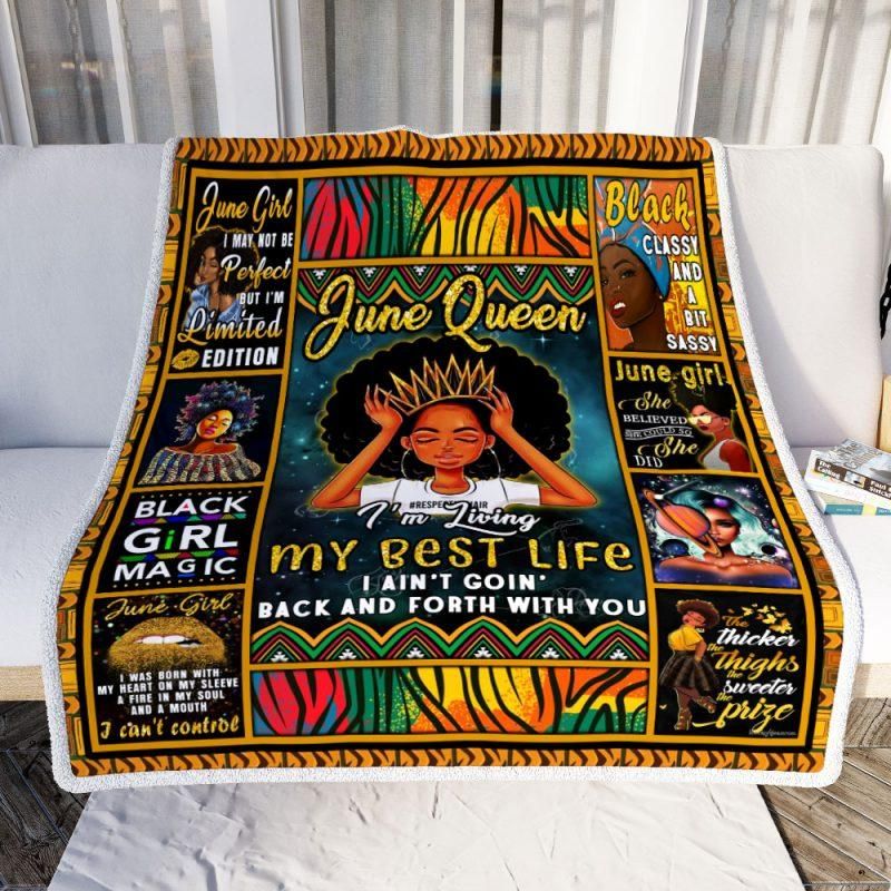 Proud African American Black Woman I Am Brave I Am Bruised This Is Me Melanin, African American Cozy Fleece Blanket Sherpa Blanket