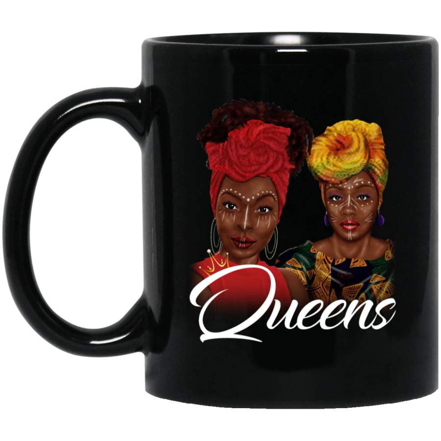 Queens Mug Design Melanin Women Afro Girl African American Pro Black