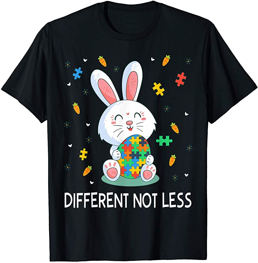 Autism Awareness Bunny Easter Eggs Piece Autistic Different T-Shirt