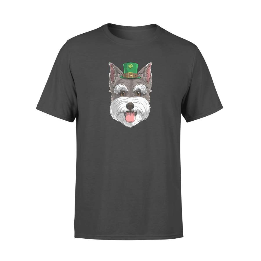 Schnauzer Dog St Patricks Day Leprechaun Puppy Cute T-Shirt