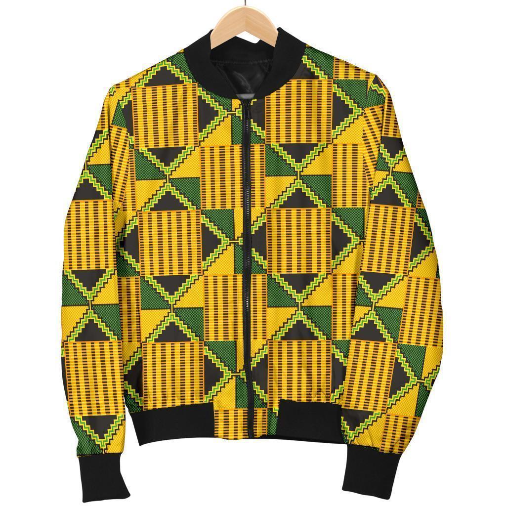 African Kente Print Pattern Men Casual Bomber Jacket 3D All Over Print