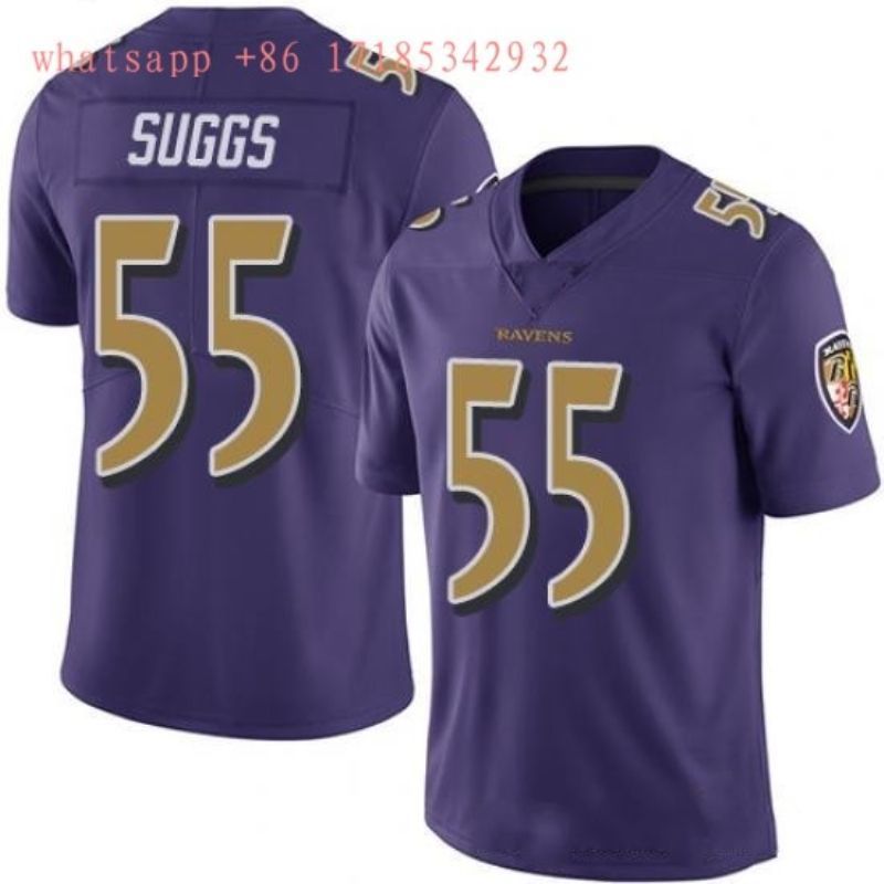 Baltimore Ravens Terrell Suggs #55 2020 NFL Purple Jersey Jersey