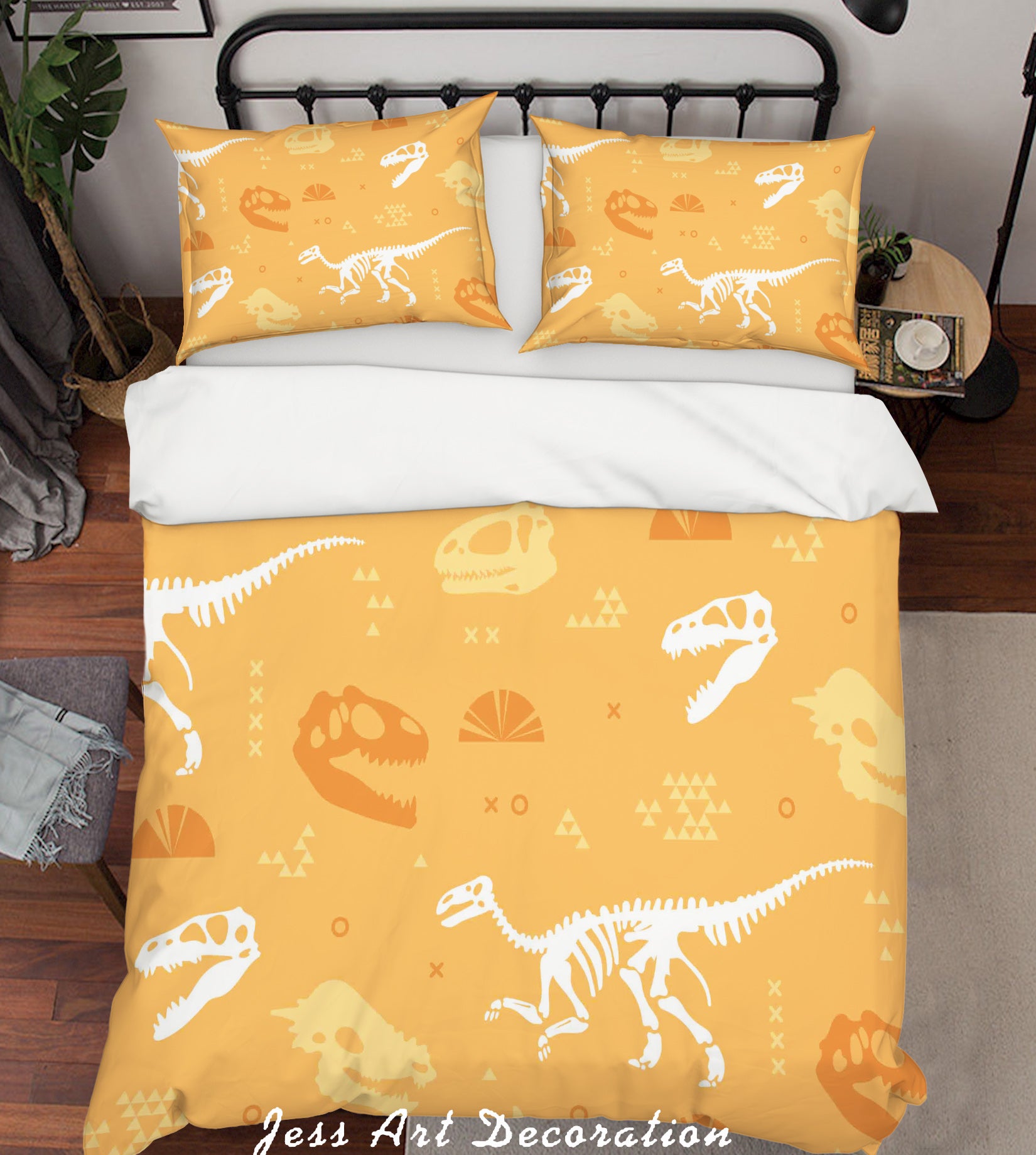 3D Dinosaur Skeleton Pattern Quilt Cover Set Bedding Set Pillowcases  75