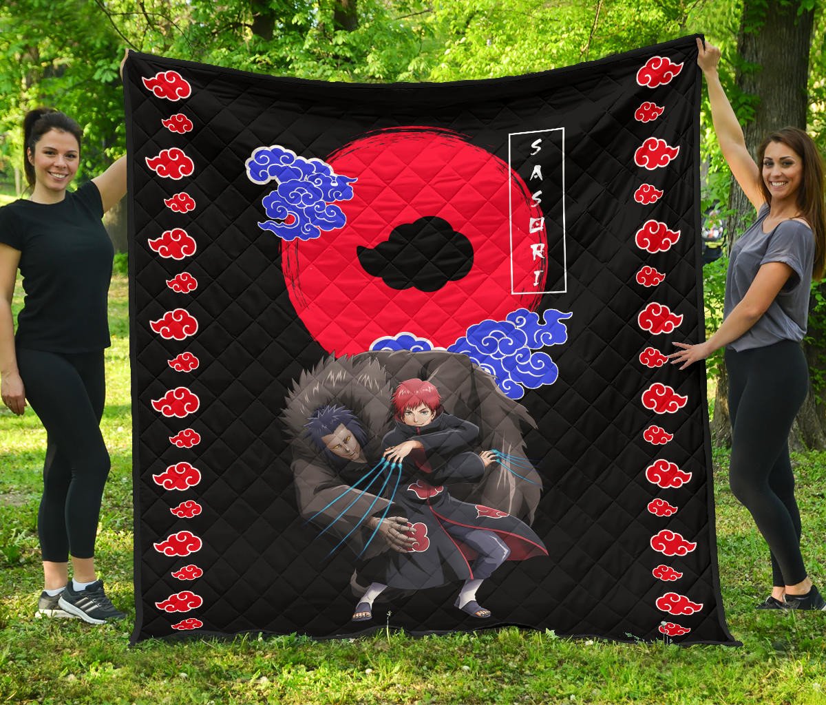 Naruto Anime Sasori Controling Father Puppet Akatsuki Cloud Premium Quilt Blanket