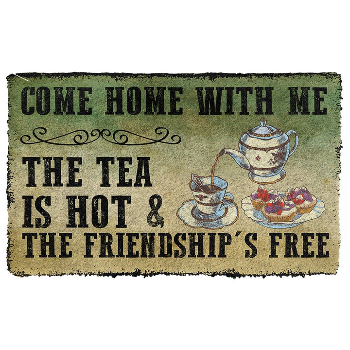 Waybackapparel Come Home With Tea 3D Doormat