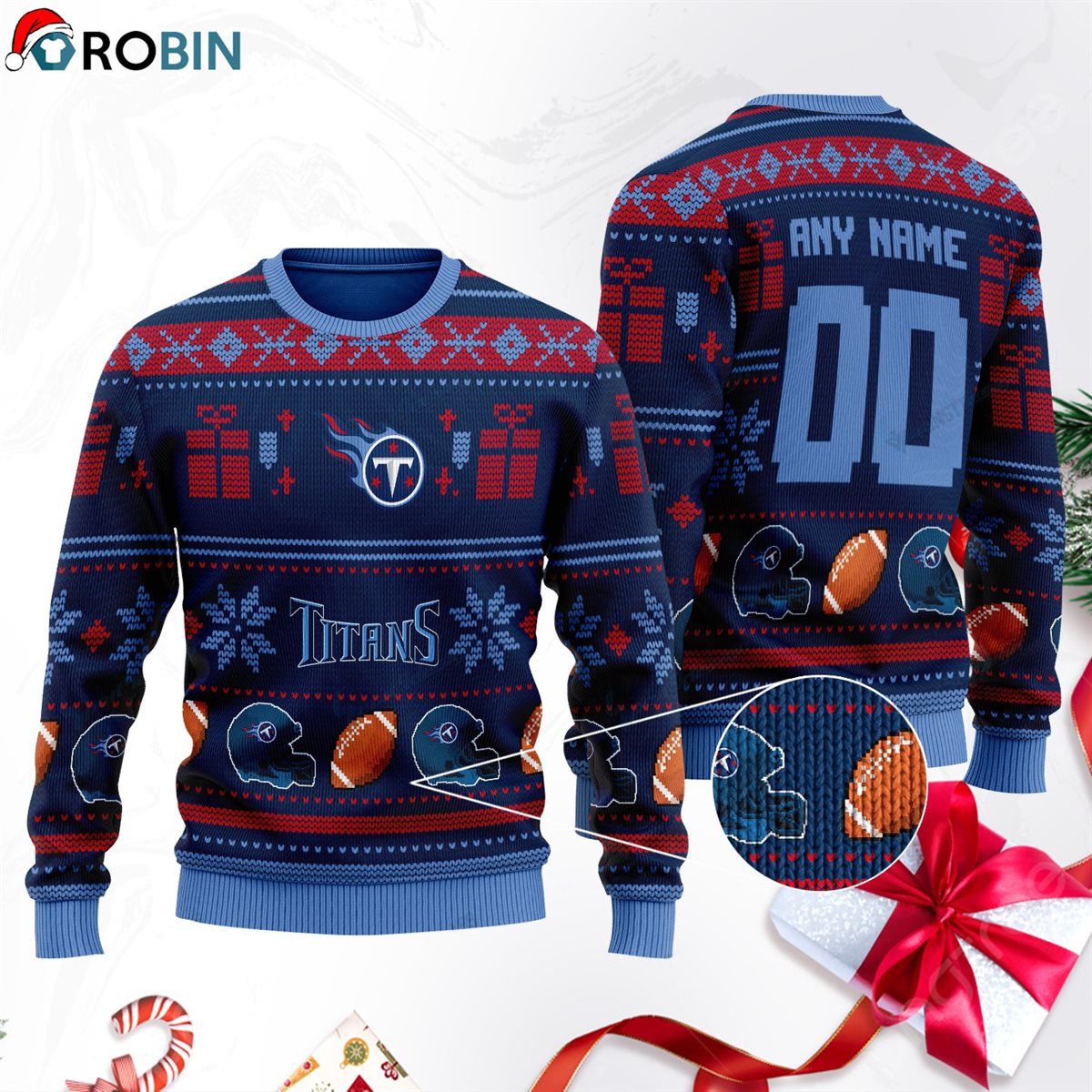 Tennessee Titans Football Gift For Fan Ugly Wool Sweater Christmas Sweatshirt Swt204