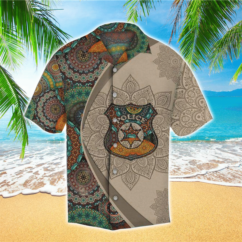 Police Hawaii Shirt With Colorful Aloha Ha11820