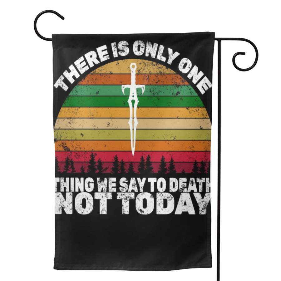 2 Pcs Garden Flag We Say Not Today To Death Retro Horizontal Poster 12.5″x18″ -Mothers Day, Birthday Gifts for Mom, Dad, Wife, Husband, Daughters, Grandma, Friends