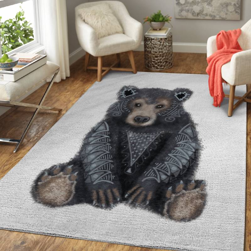 Tribal Bear Sprit Animal – Animals Area Rug Carpet