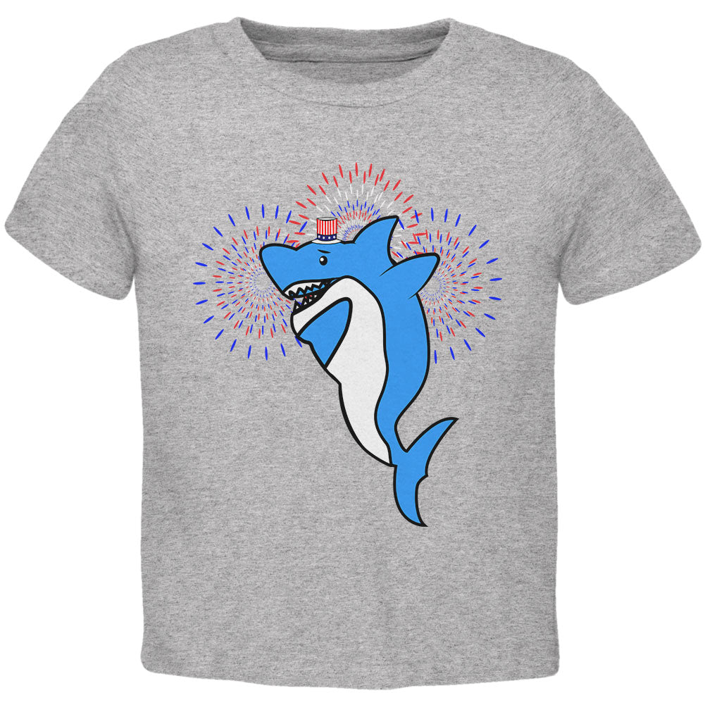 4Th Of July Dabbing Shark Fireworks Toddler T Shirt