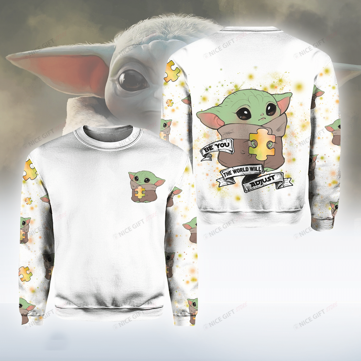 Be You The World Will Adjust Crewneck Sweatshirt 3Cs-U8V9