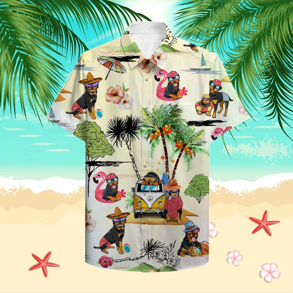 Rottweiler Island Hawaiian Shirt Ha19563