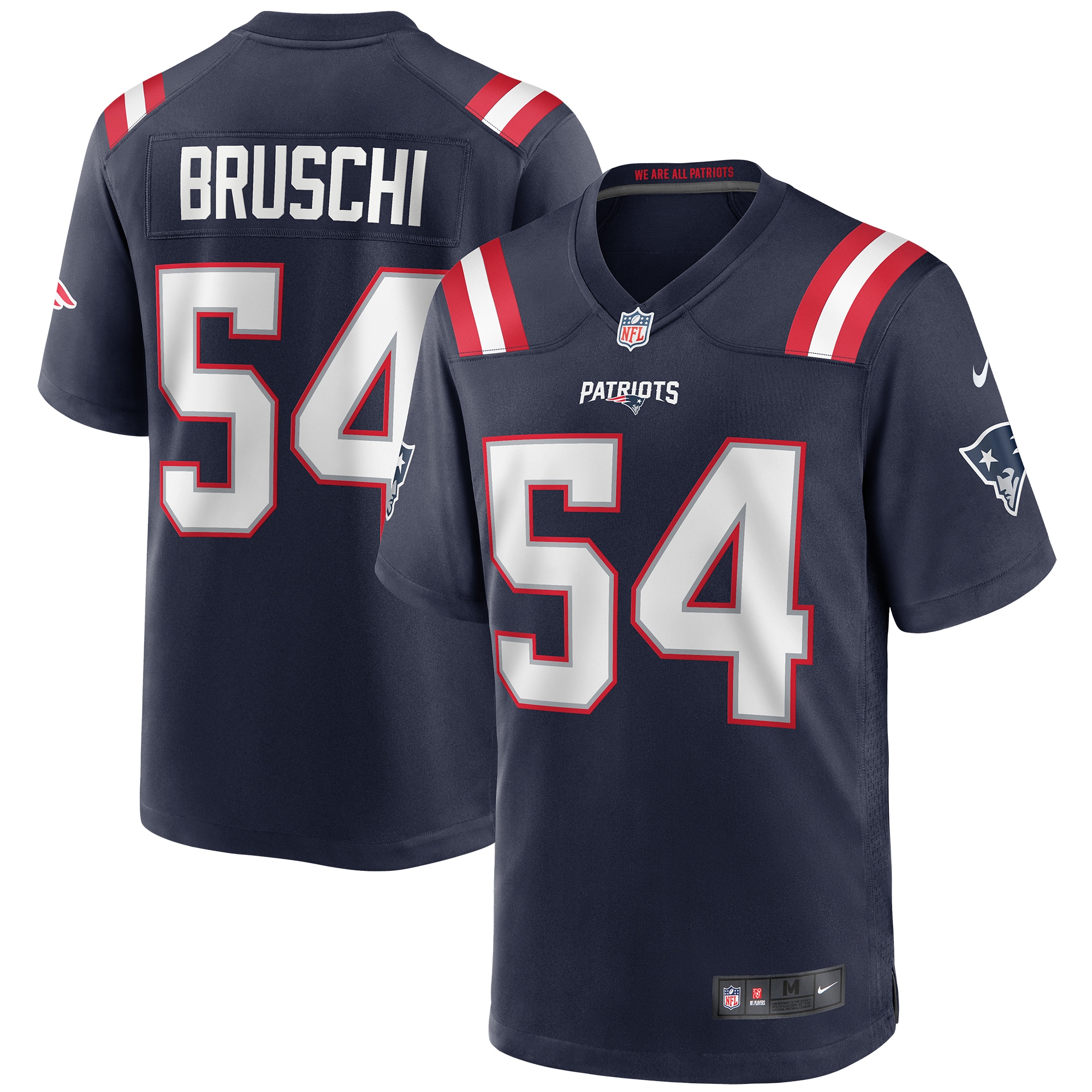 Men’s New England Patriots Tedy Bruschi Navy Game Retired Player Jersey