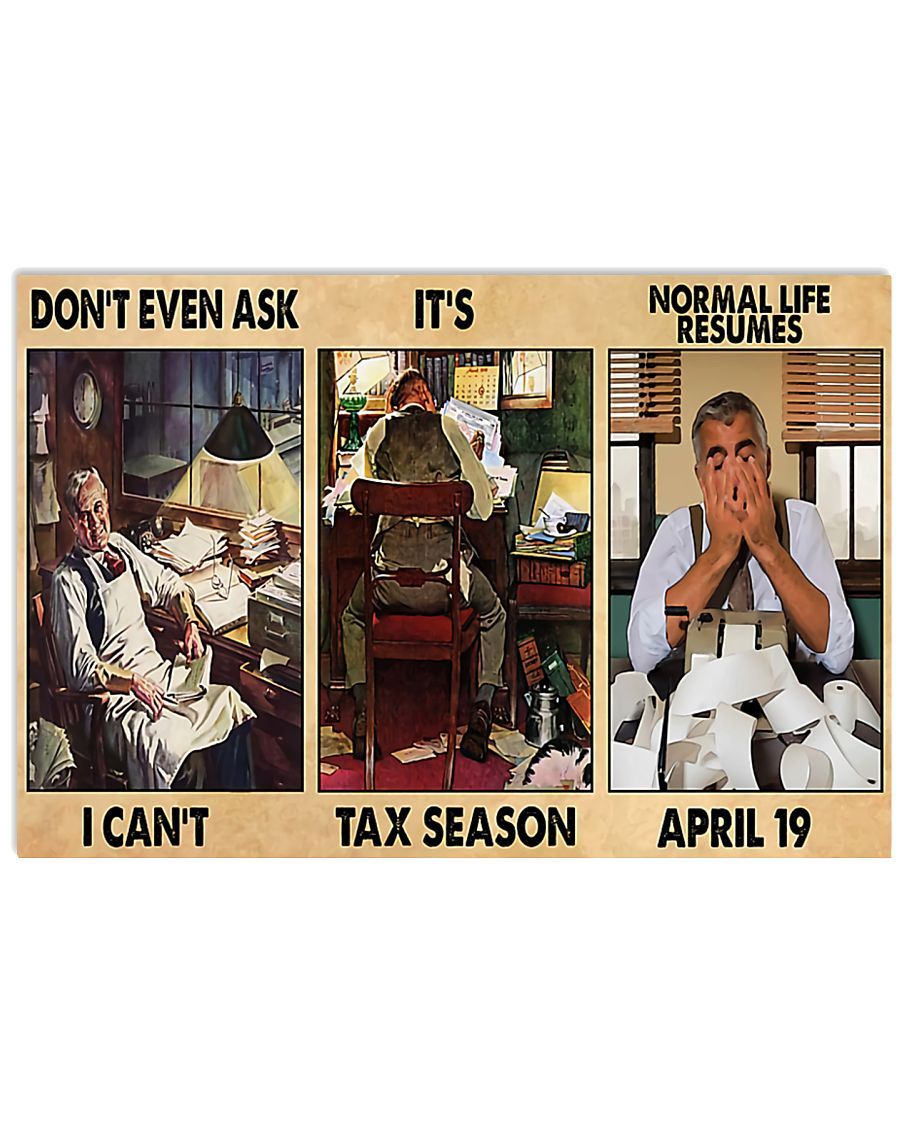 Accountant – It’S Tax Season Horizontal Canvas And Poster | Wall Decor Visual Art