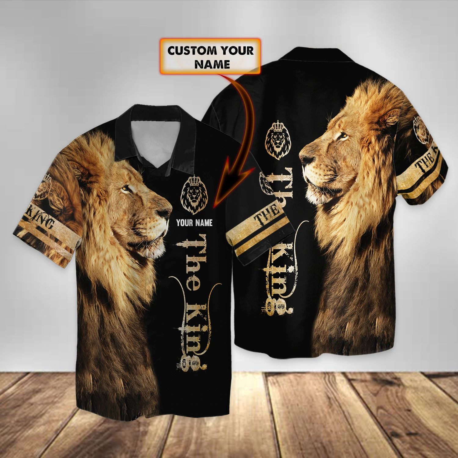 The King Lion Hawaiian Shirt – Personalized Name 3D Hawaii Shirt