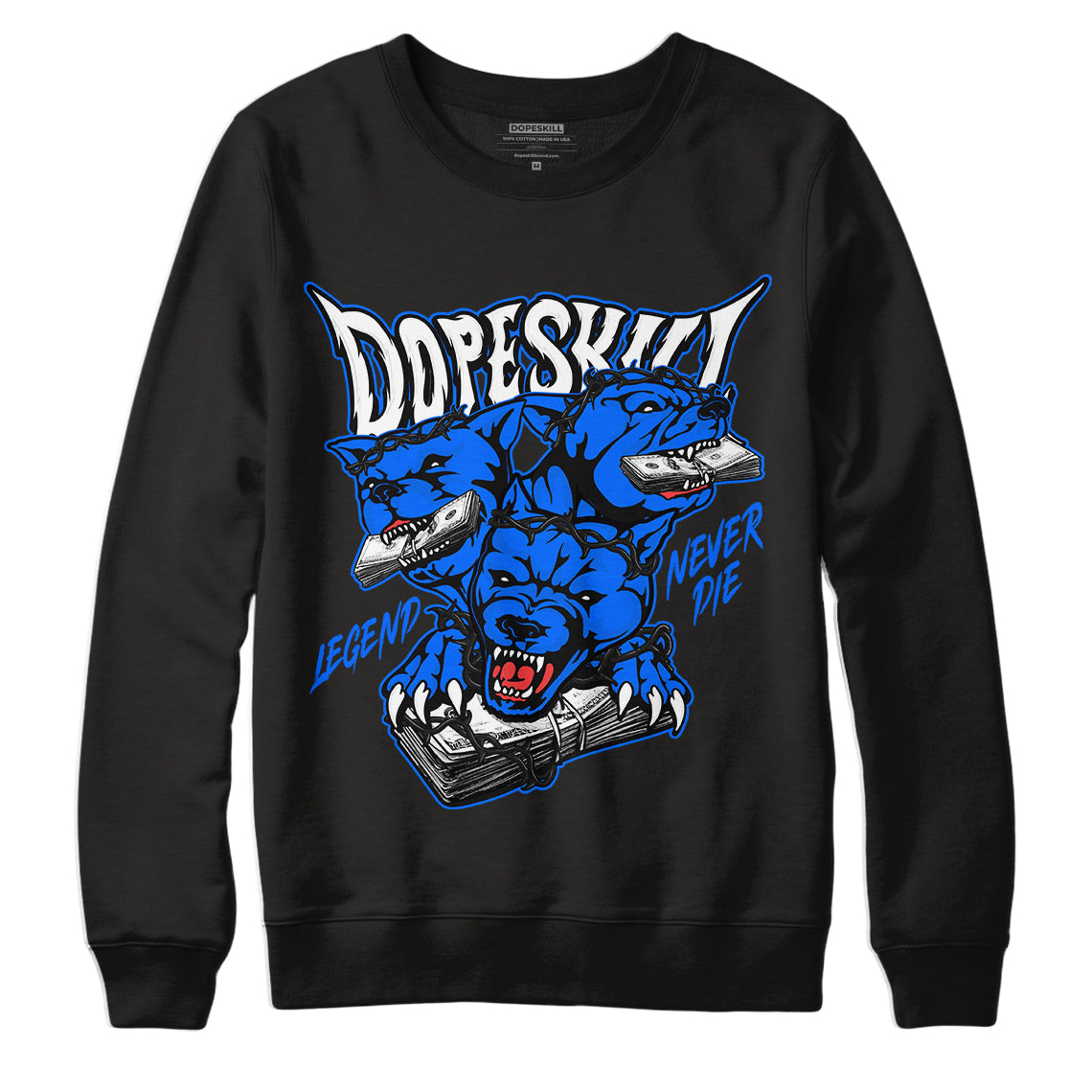 Yz 350 Boost V2 Dazzling Blue Dopeskill Sweatshirt Legend Never Die Graphic