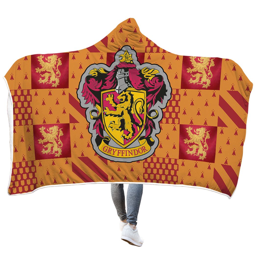 Casespring 3D Harry Potter Gryffindor Custom Hooded Blanket